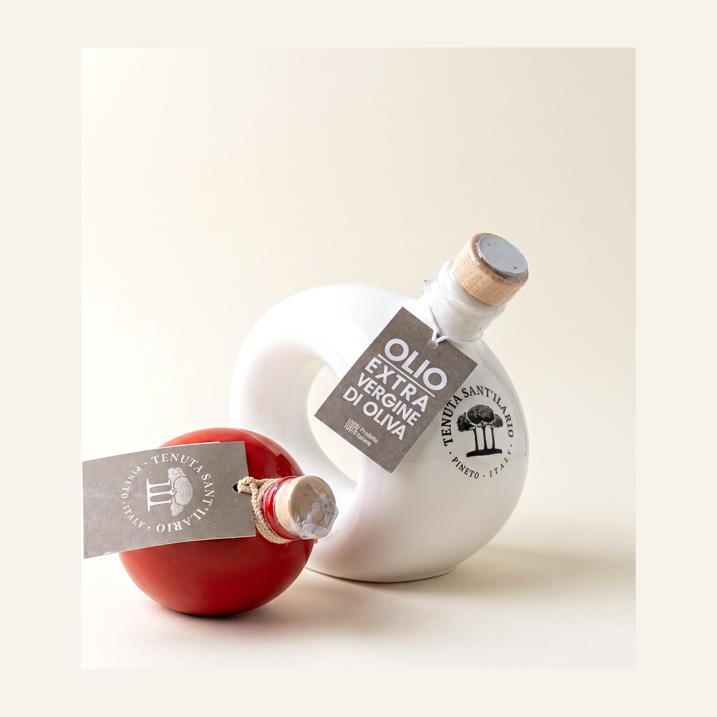 Sant'Ilario Huile d’Olive Extra Vierge en Amphore et Condiment au Vinaigre Balsamique en Coffret