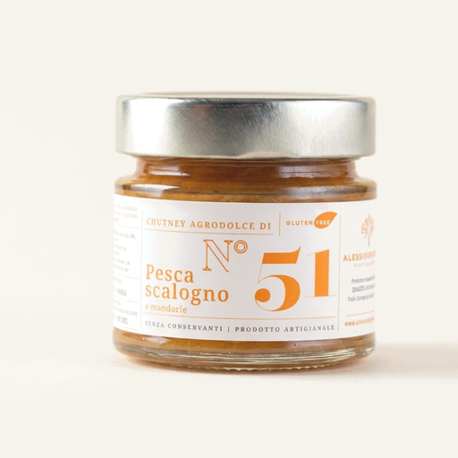 Alessio Brusadin Chutney Aigre-Doux de Pêche, Échalote et Amandes