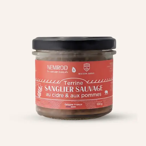 Nemrod Terrine de Sanglier au Cidre & aux Pommes 100 gr